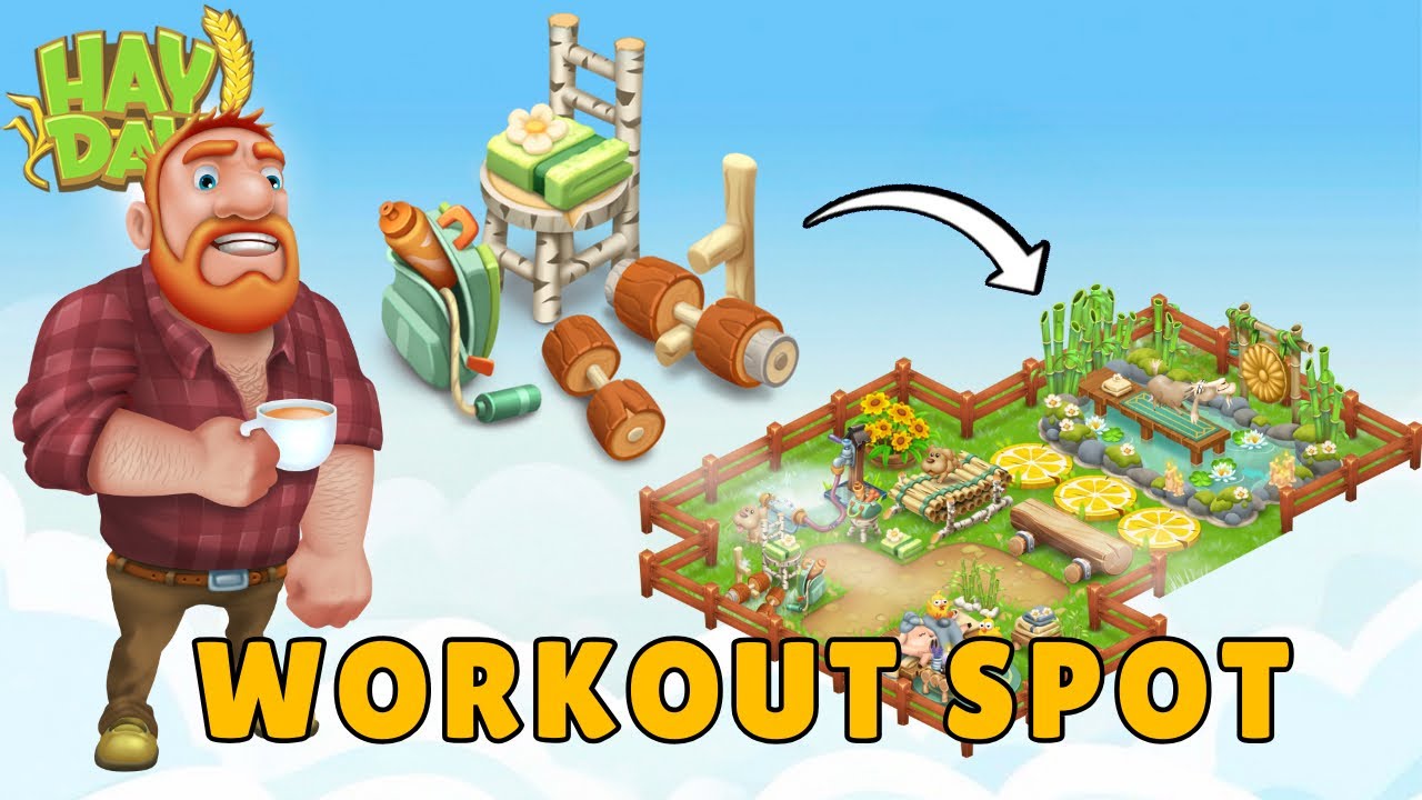 Hay Day Design Idea with the WORKOUT SPOT decoration! 💪