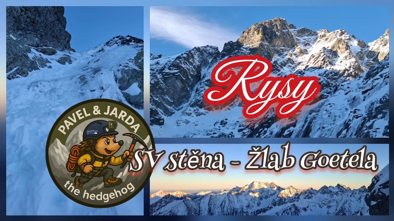 Vysoké Tatry - Rysy - SV/PlnW stěna - žlab Goetela - roklinou na SZ vrchol