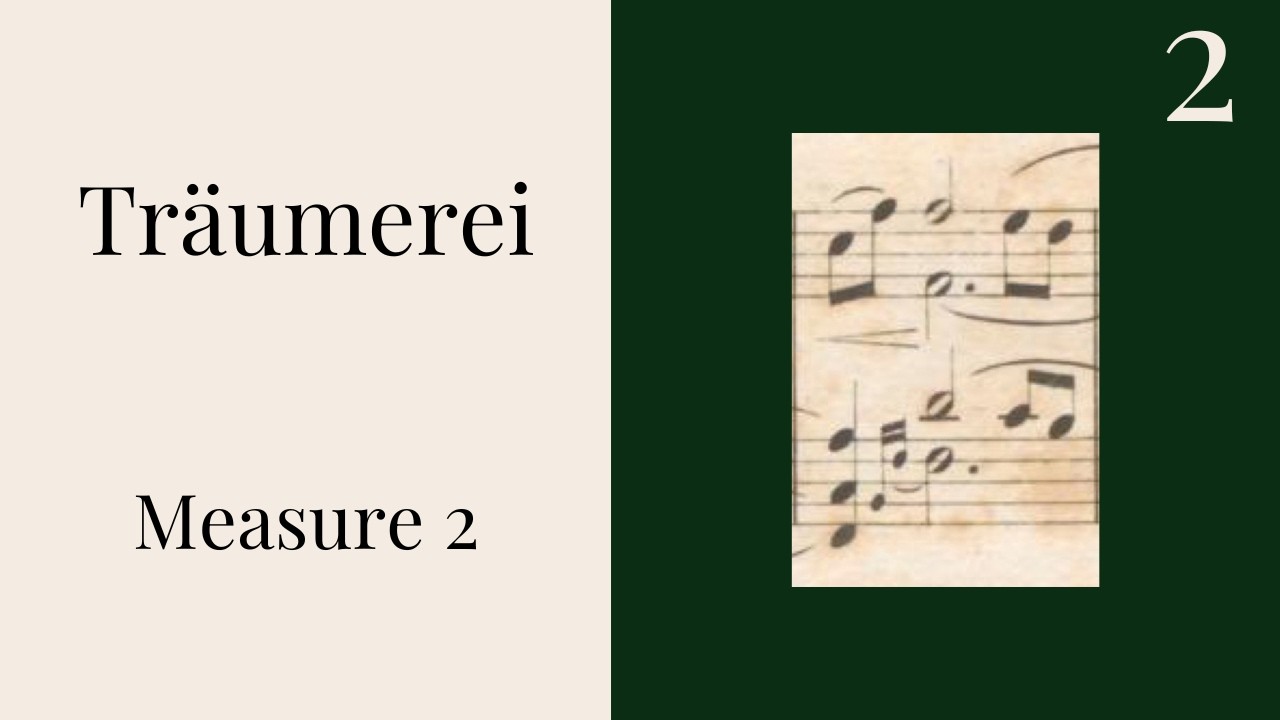 How to Play Schumann Traumerei on Piano, Op. 15, No. 7 - 24 Day Overview--Video 2 (measure 2)