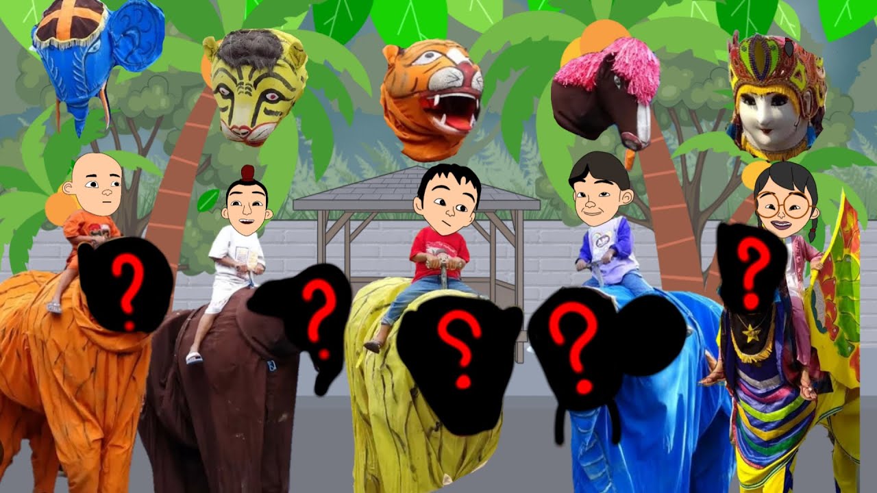 Wow‼️upin ipin dan kawan kawan naik burok Cirebon-dan memasangkan burok