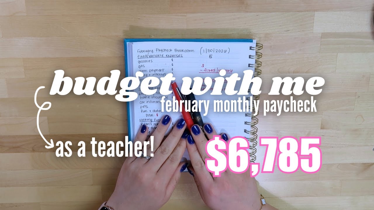 BUDGET WITH ME | february monthly paycheck breakdown