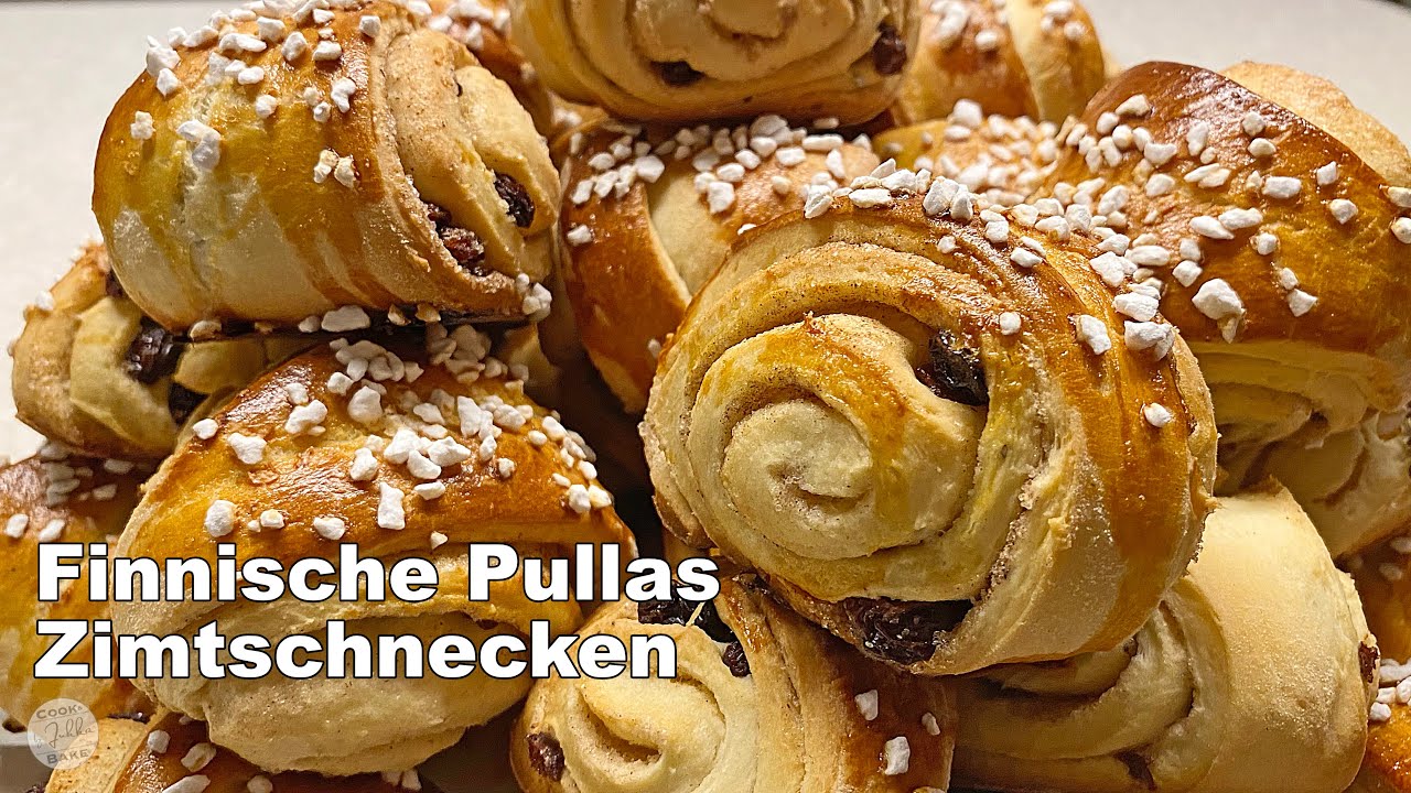 Finnische Pullas Hefespezialität aus Finnland Zimtschnecken