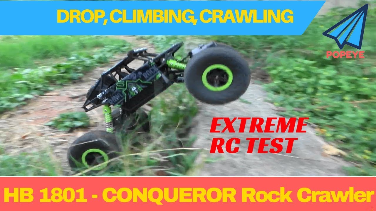 Extreme Testing Rock Crawler 4X4 | HB 1801 - Drop + Climb + Flip + Forest Crawling | RC with Popeye