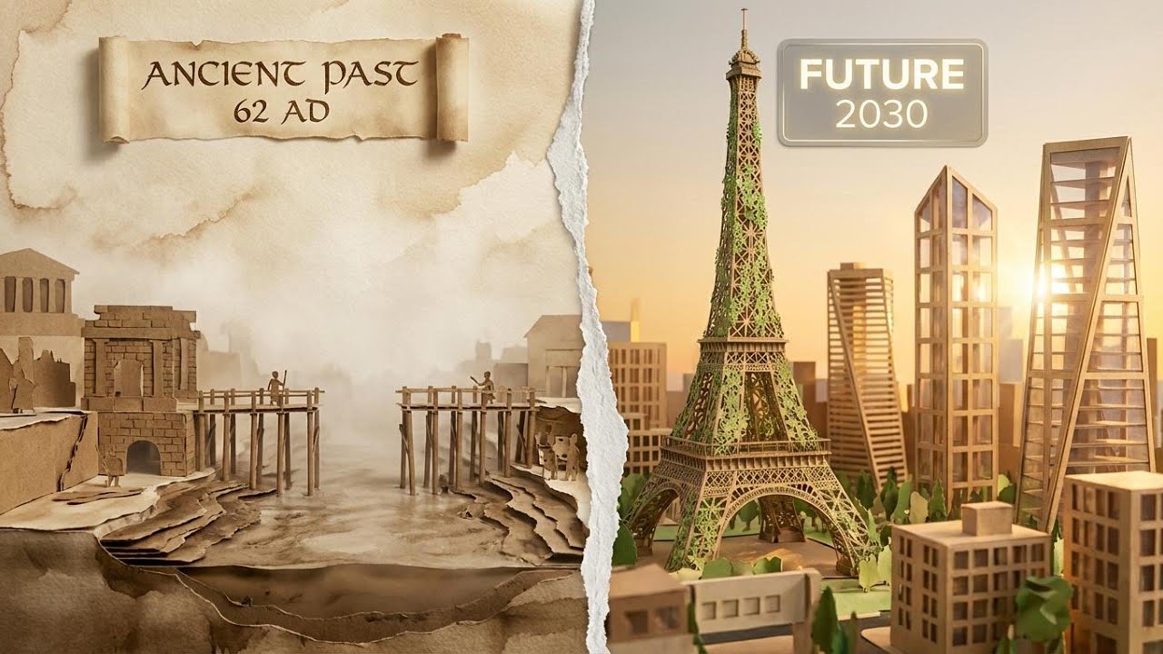 Walking Through 2000 Years of Paris: Paper Cut-Out Journey (62 -2030)