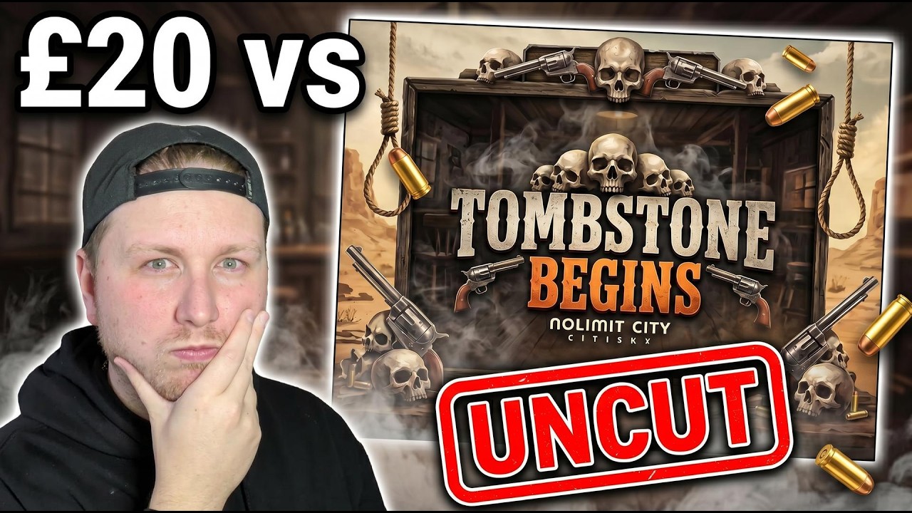 &pound;20 vs Tombstone Begins | UNCUT First Look at Nolimit City's Western Slot!