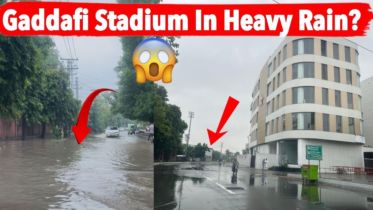 Gaddafi Stadium situation after heavy rain in Lahore 