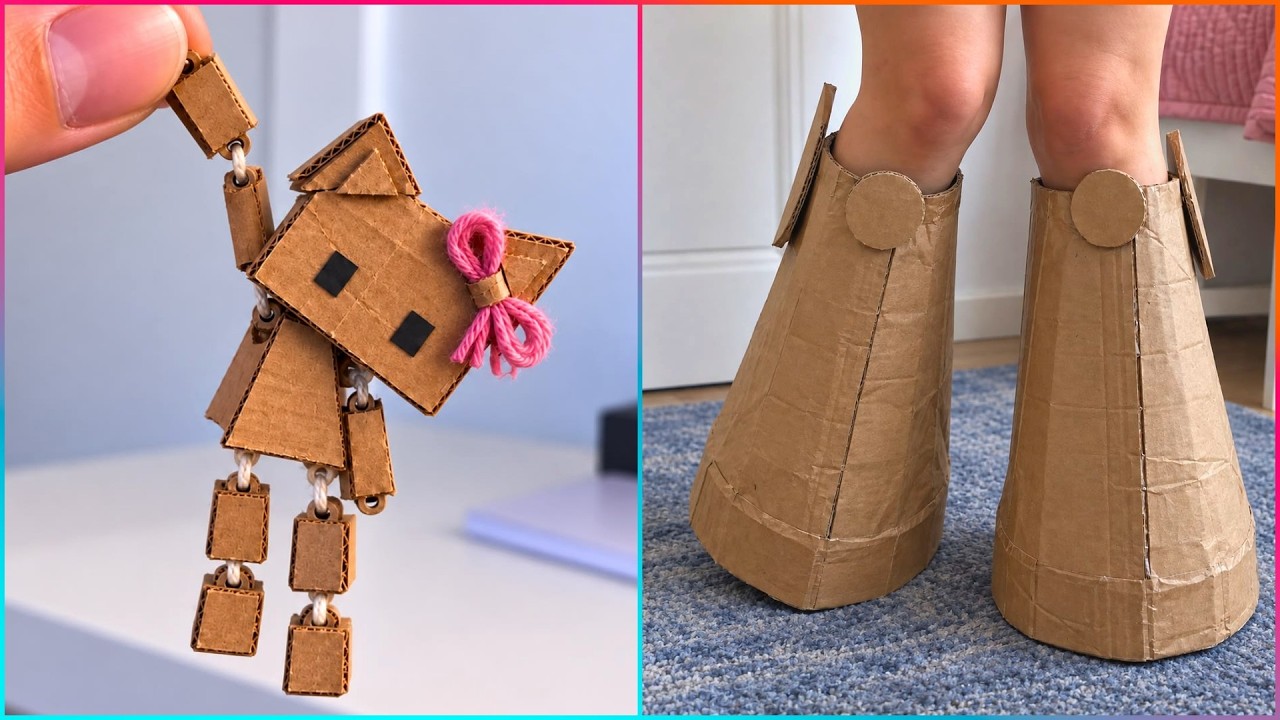 Easy Cardboard Ideas To Do When Bored ▶ 3