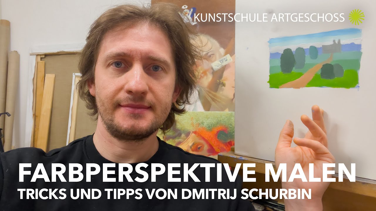 Farbperspektive malen lernen. Malen mit Acrylfarben. Tipps und Tricks von Dmitrij Schurbin