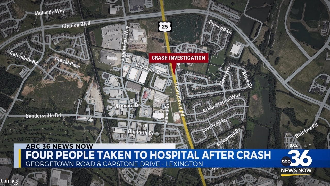 Four people hospitalized after crash on Georgetown Road