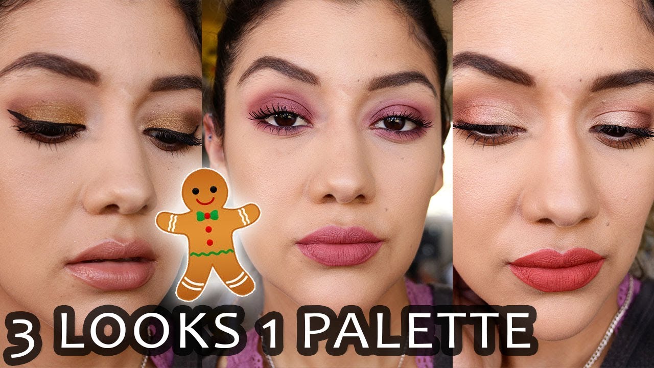 TOO FACED GINGERBREAD PALETTE | 3 Looks 1 Palette | Holiday | Pituca Beauty