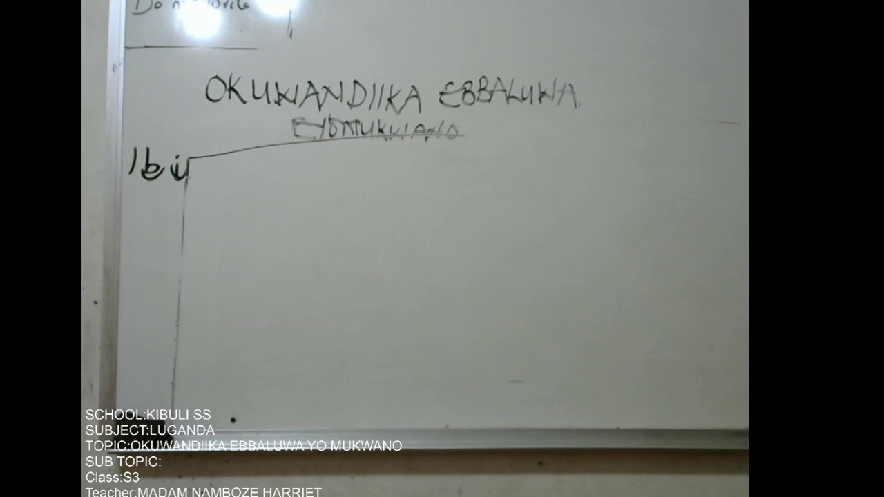 S3 LUGANDA -OKUWANDIIKA EBBALUWA YO MUKWANO