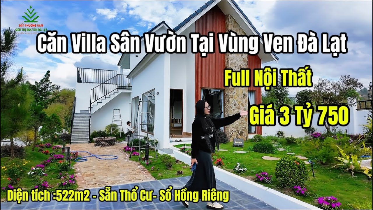 Chỉ với 3 Tỷ 750 | Sở Hữu Ngay Căn Villa Sân Vườn 522m2| Full Nội Thất 