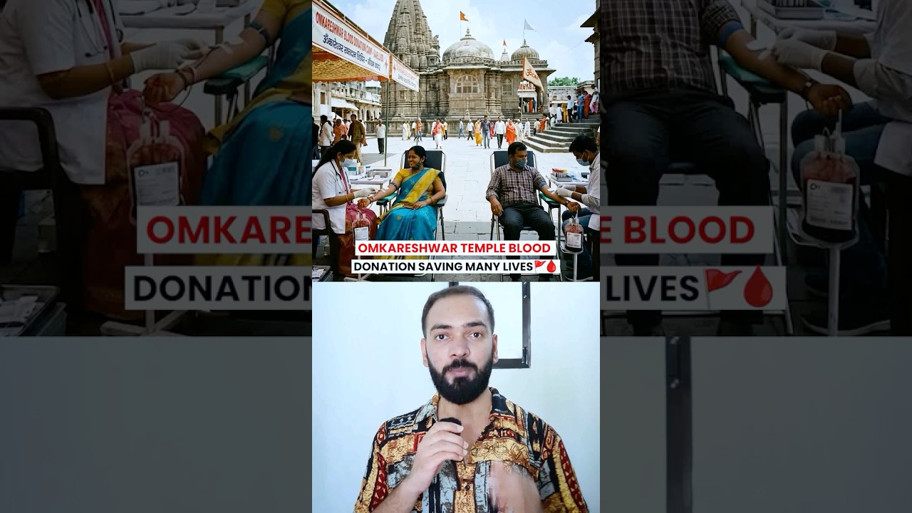 Shri Omkareshwar Blood Donation model is saving many lives 🚩🩸#sauravsharma #shorts