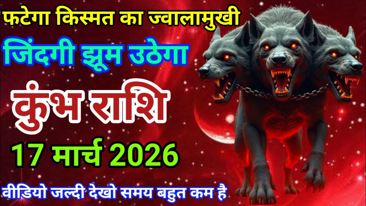 17 मार्च 2026 कुंभ राशि वालों फटेगा किस्मत का ज्वालामुखी। जिंदगी झूम उठेगा। दैनिक राशिफल। Aquarius 