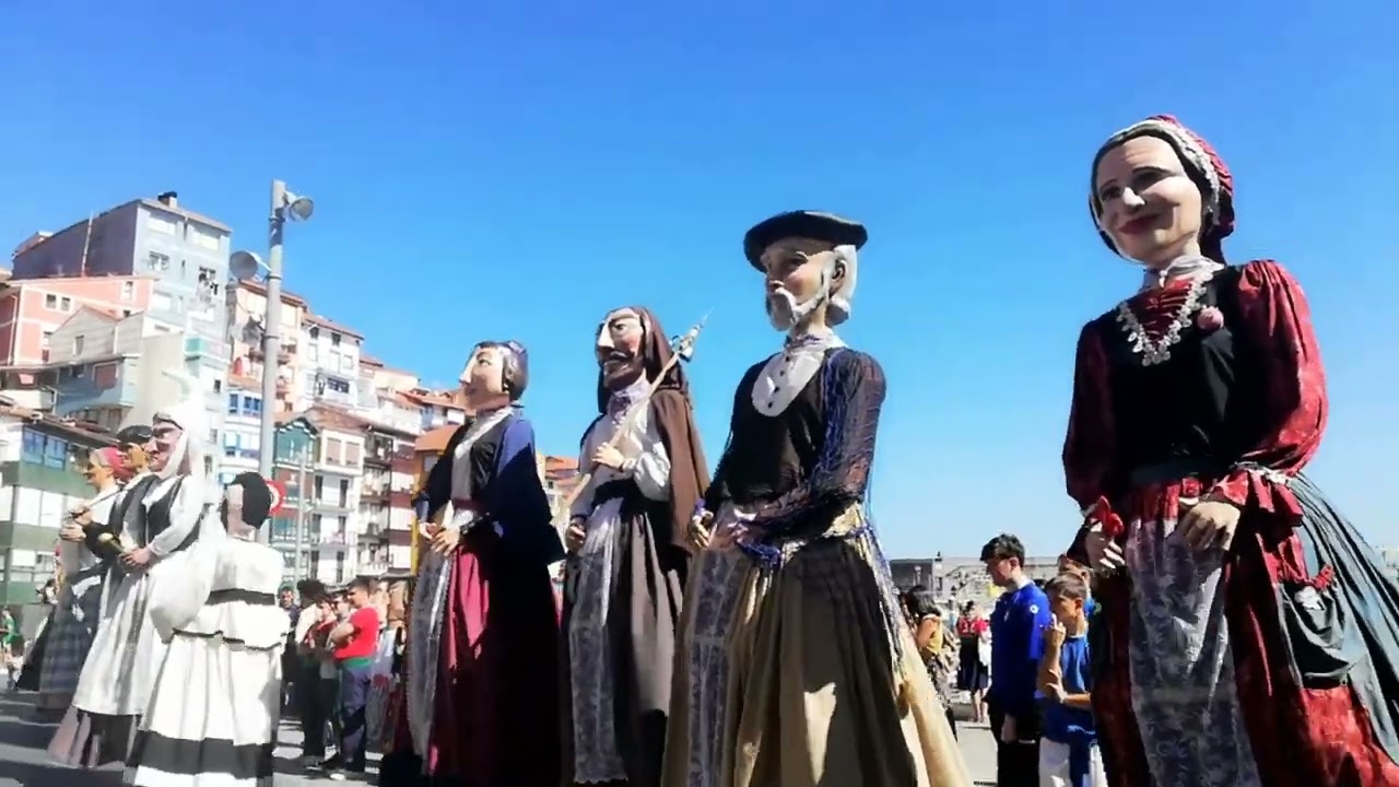 Gigantada en Bermeo(K.E.T.B,Oronoz-Mugaire,Trapagaran,Iturri plaza)