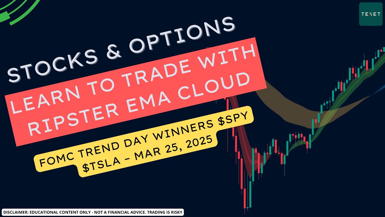 Long Trade Educational Setups Using EMA Clouds $SPY $TSLA $NVDA $COIN Mar 25, 2025