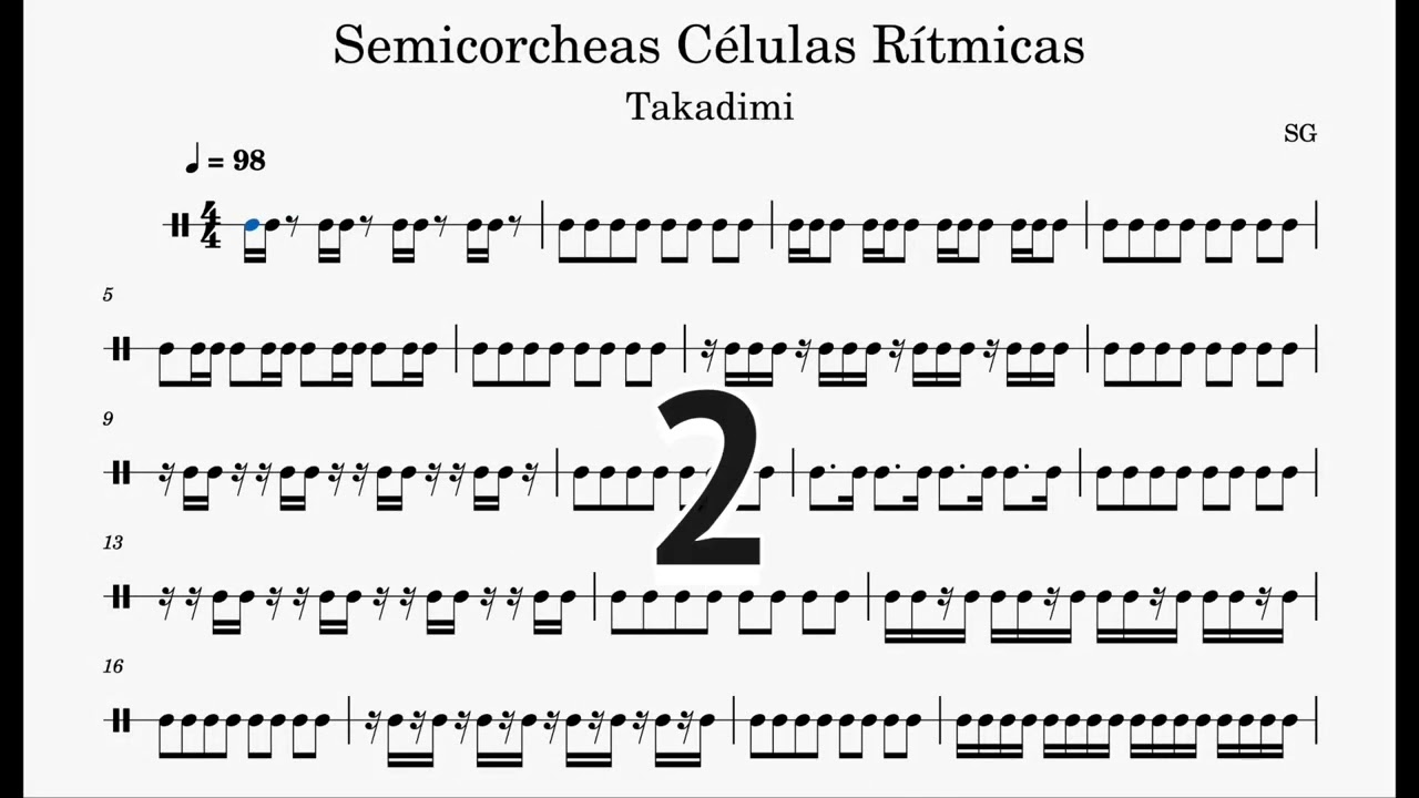Lectura rítmica - Semicorcheas y células rítmicas
