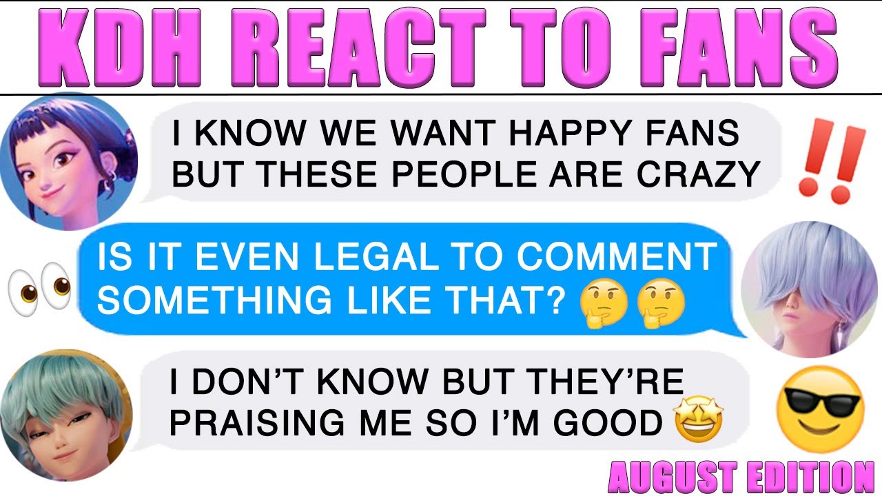 KDH React To Fans Comments 😟 Ships || Saja Boys/Huntrix Texting Story || KDH Texts (August Edition)