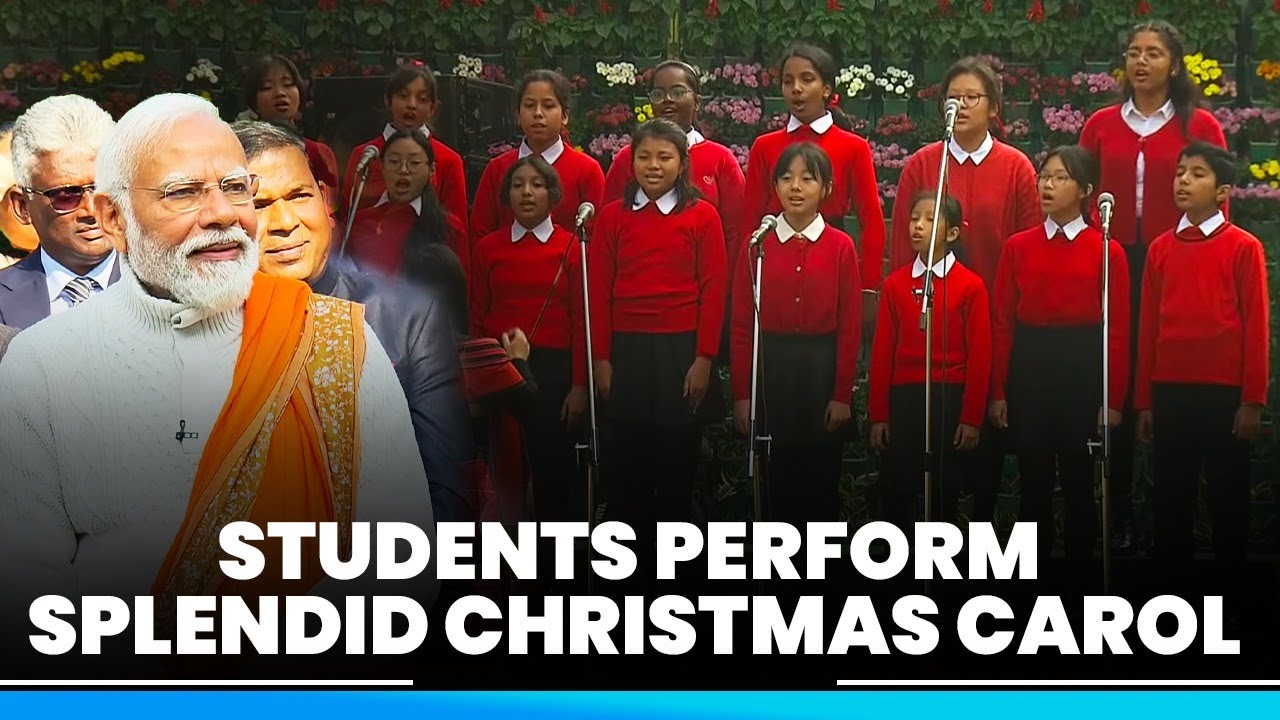 School students present mesmerizing choir at PM Modi's residence on Christmas