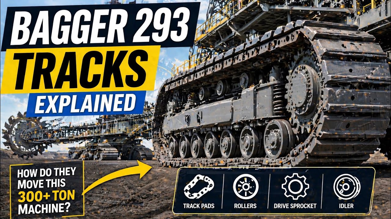 Подробное описание гусениц Caterpillar, используемых в роторном экскаваторе Bagger 293 — самом бо...