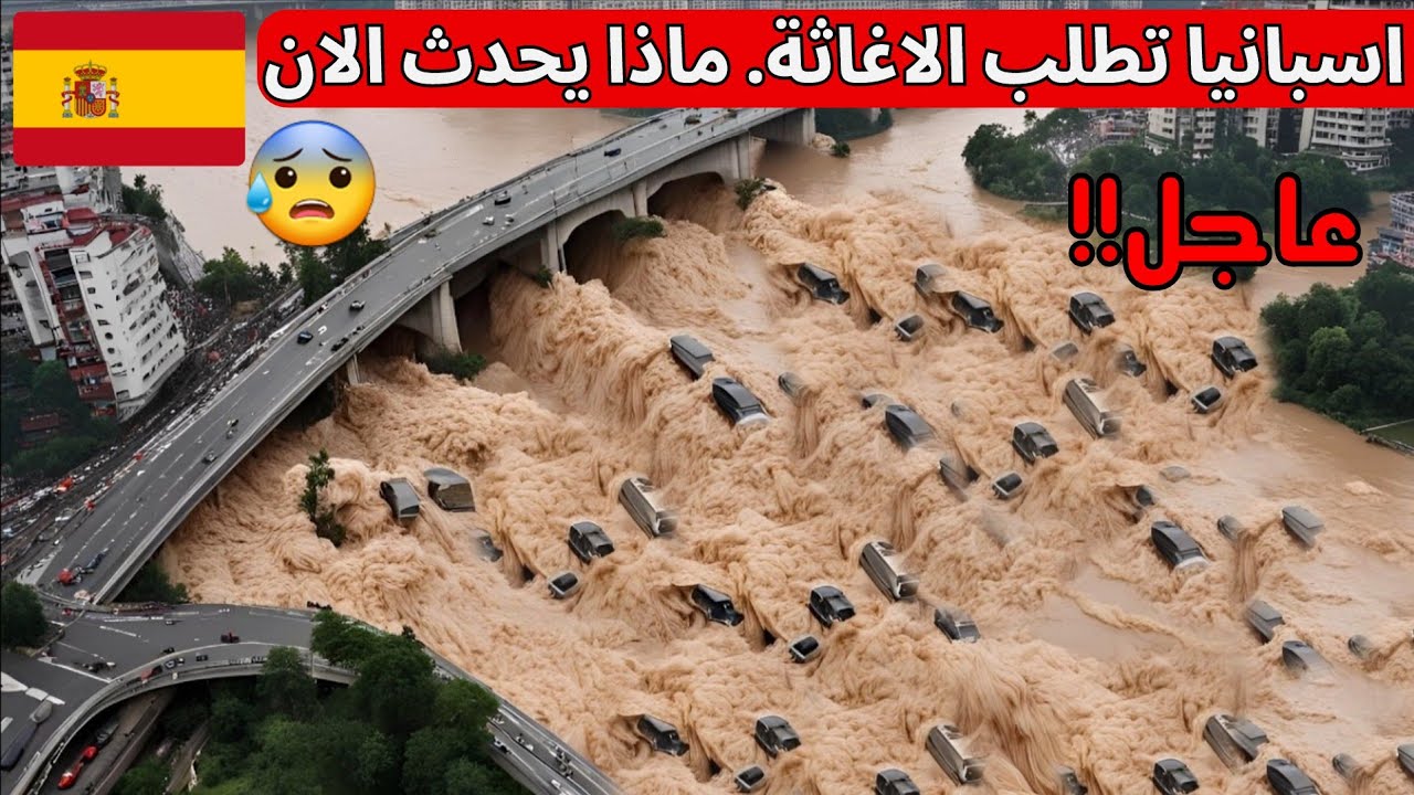 كارثة اسبانيا 🔴 مدن كاملة تغرق بلمح البصر | تطاير البشر ! كل مياه الأرض تضرب مايوركا/ لقطات مباشرة