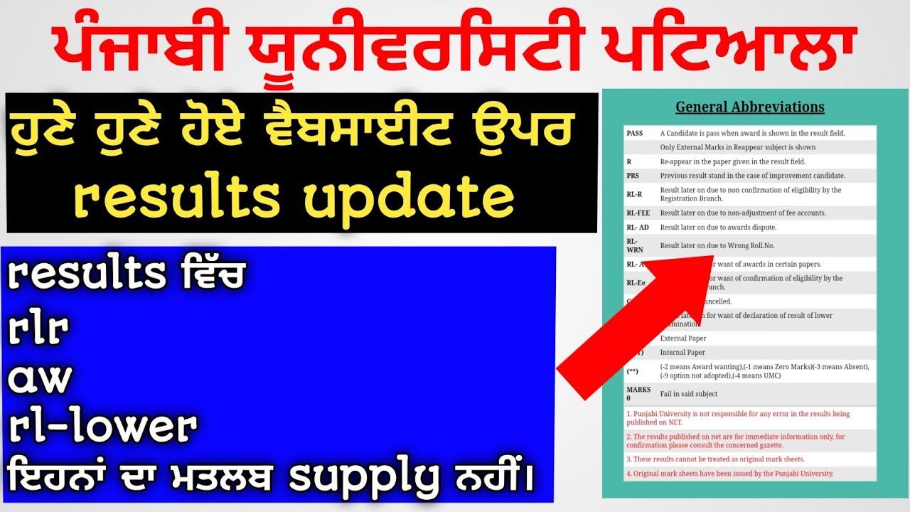 results update | Punjabi university Patiala news today | professor advice | pup exam news today