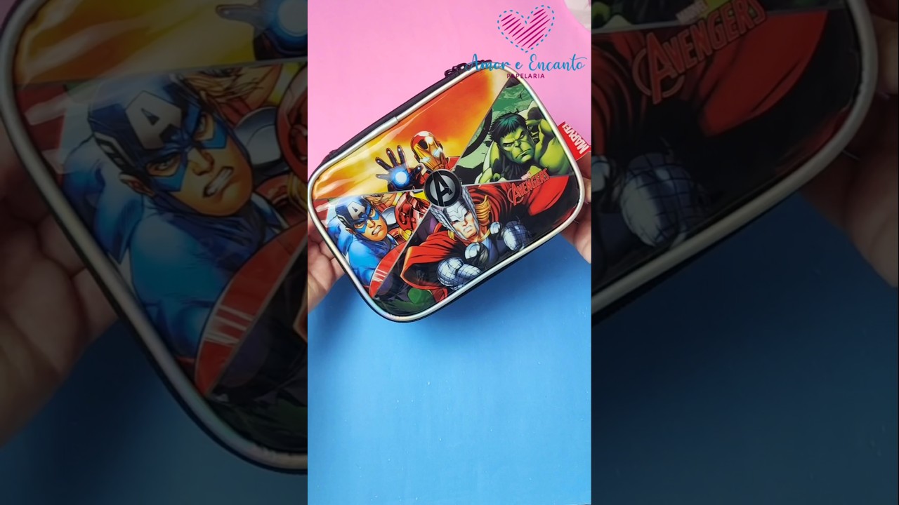 Estojo Box Avengers! #papelaria #estojobox #avengers