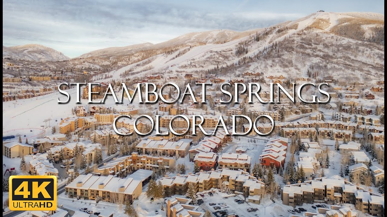 Steamboat Springs, Colorado From Above - 4K Drone Footage