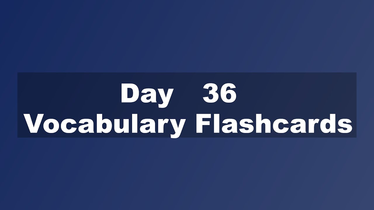 English Vocabulary Flashcards: Word Review