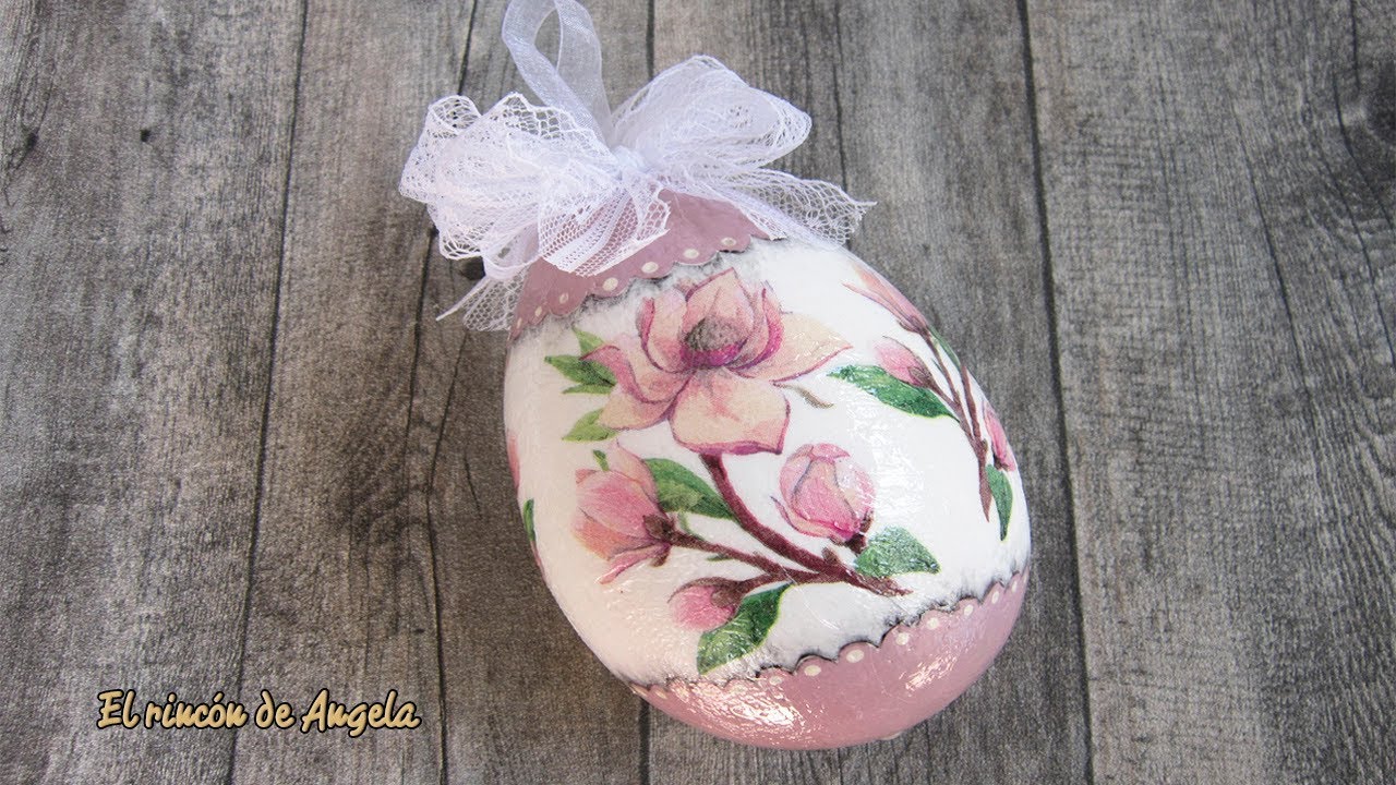 Huevo decorado con decoupage estilo vintage-Diy manualidades