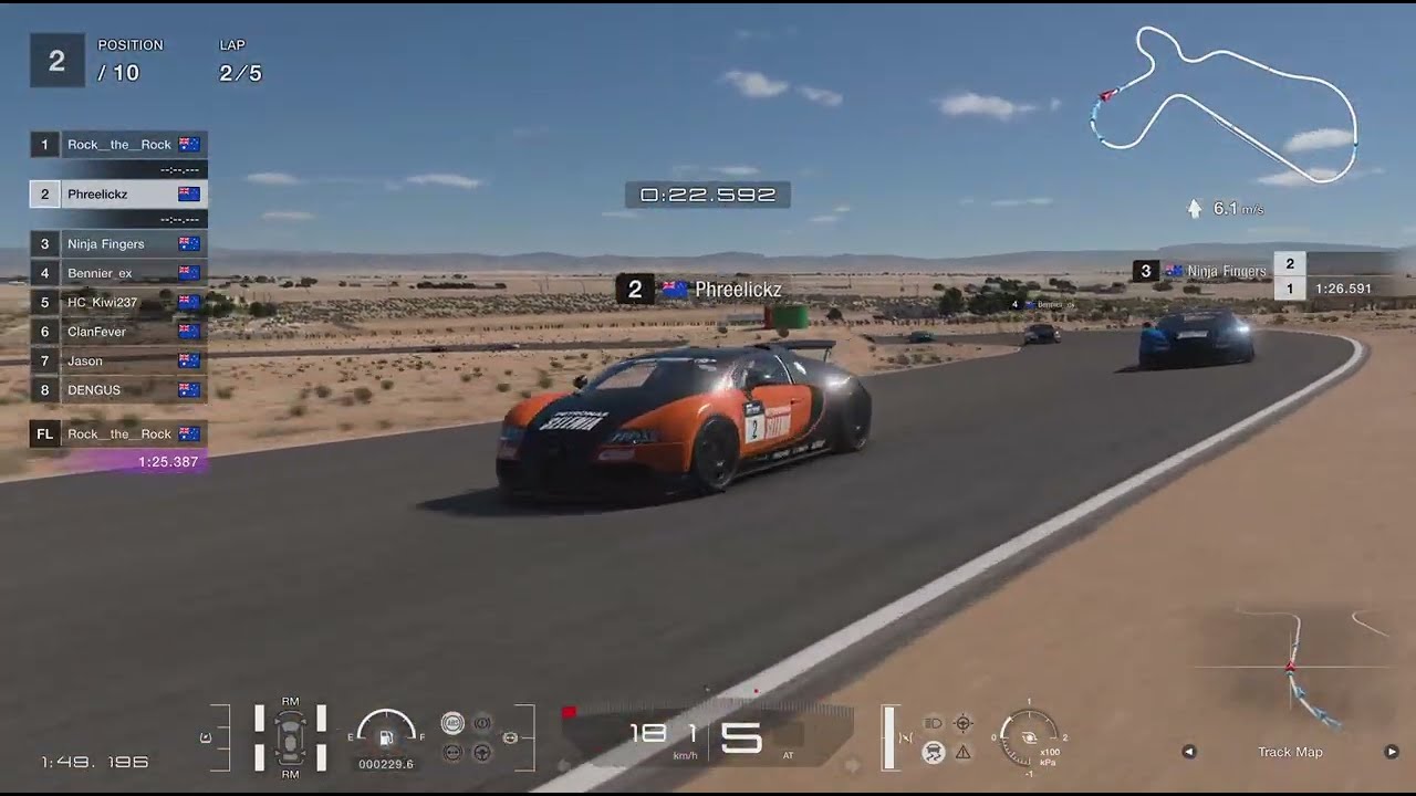 GT7 Thrash GR4 Veyron at Big Willy 26-2-26