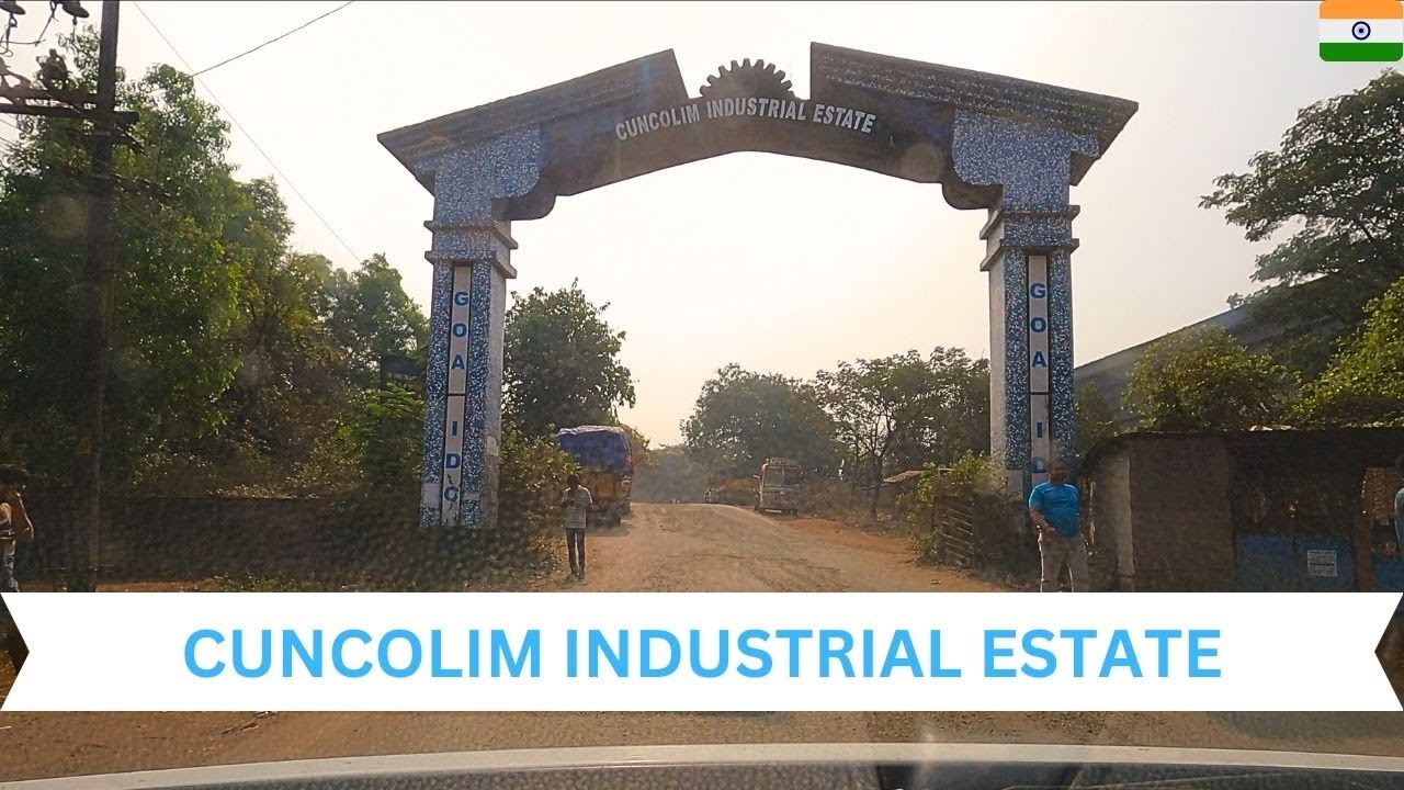 Driving inside Cuncolim Industrial Estate, Goa Industrial Development Corporation