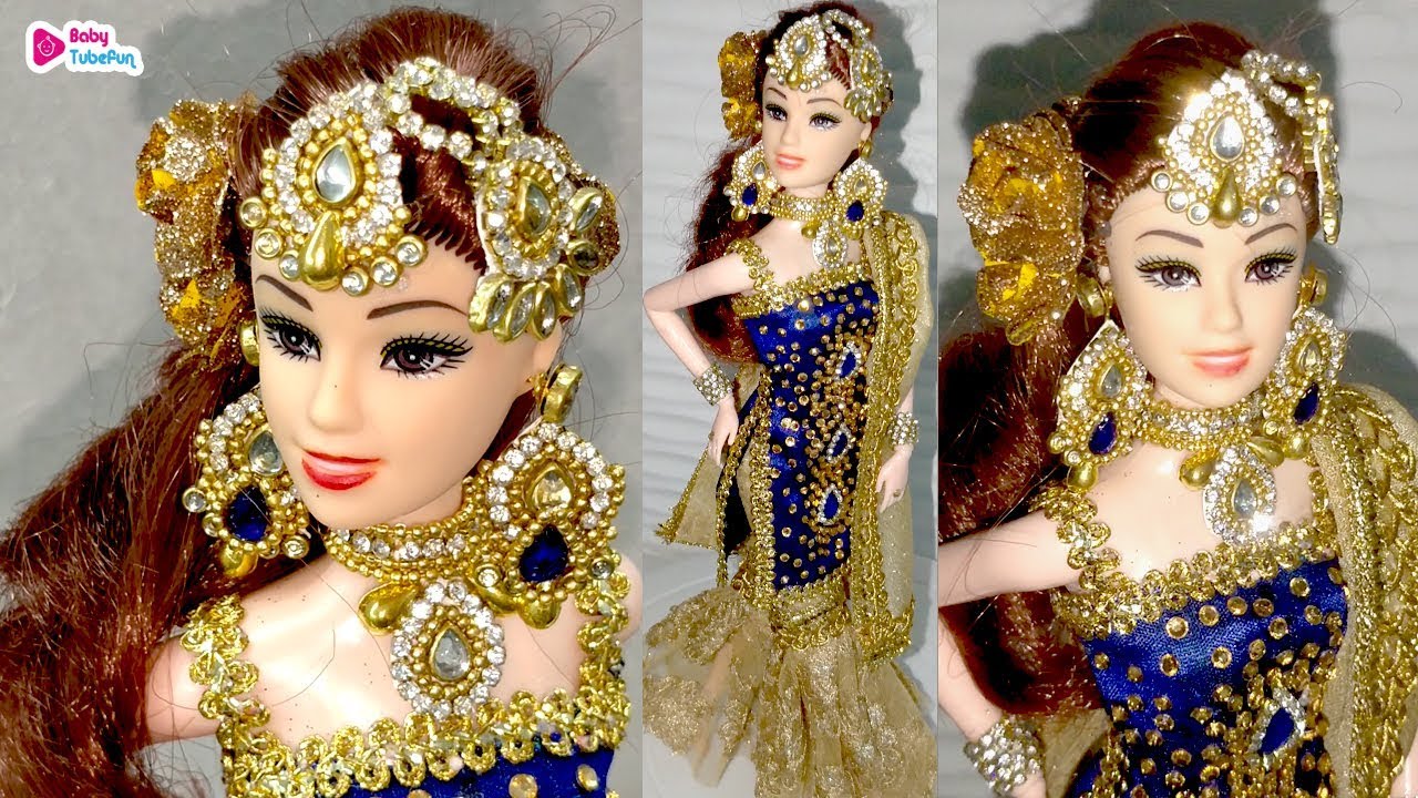 Barbie doll in Stylish Designer Salwar Suit | How to Stitch a Salwar Suit for barbie