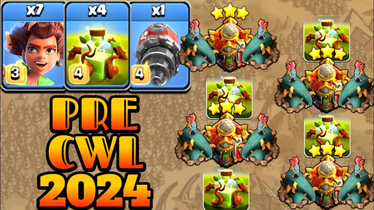 Pre CWL Root Rider Attack Strategy With Overgrowth Spell & Battle Drill!! Th16 Attack Strategy 2024