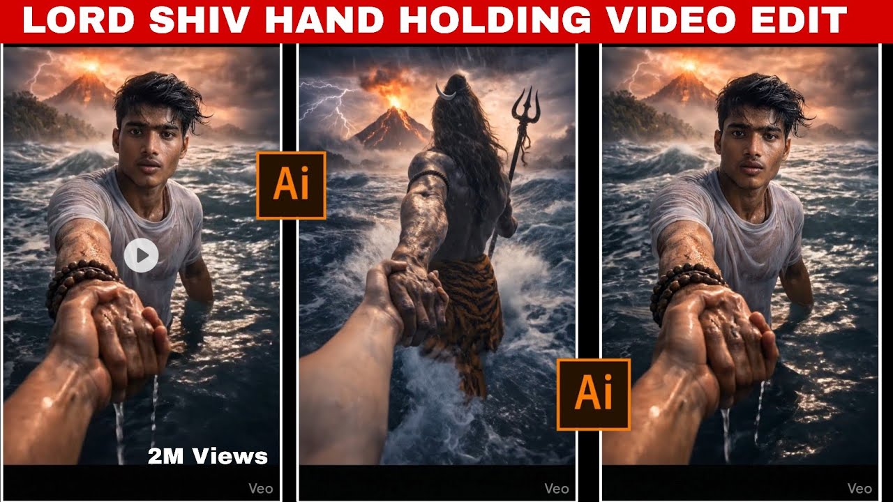 Lord shiv hand holding ai video editing | Mahadev hand ai video editing | Trending ai video editing
