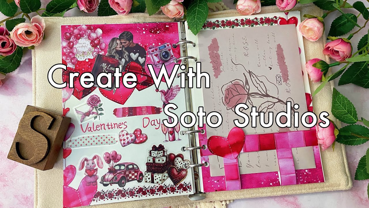 Creative Spreads with Soto Studios🥰 | Scrapbook Supplies| Junk Journaling | Scrapbooking Idea | ASMR