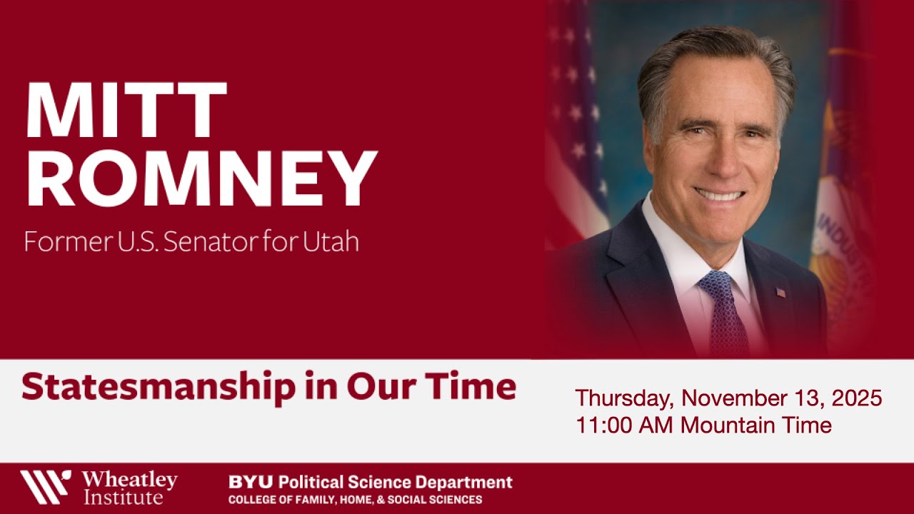 Mitt Romney - Statesmanship in Our Time