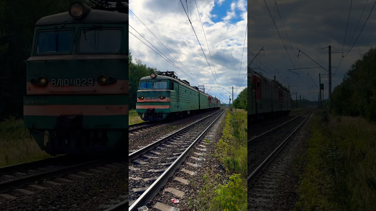 Последний на МЖД! Зелёный электровоз ВЛ10у-1029 с электровозами 2ЭС6-1511 и ВЛ10у-504 по Вяткино