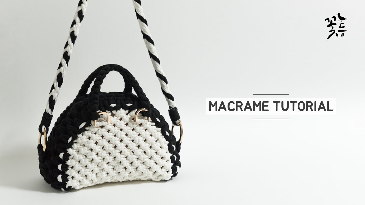 [С субтитрами] Учебник по сумке макраме # 52