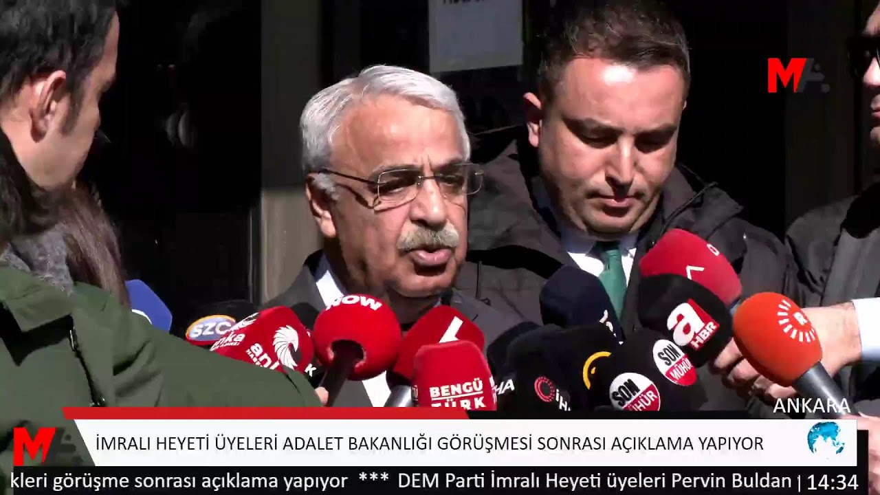 İMRALI HEYETİ ÜYELERİ ADALET BAKANLIĞI GÖRÜŞMESİ SONRASI AÇIKLAMA YAPIYOR