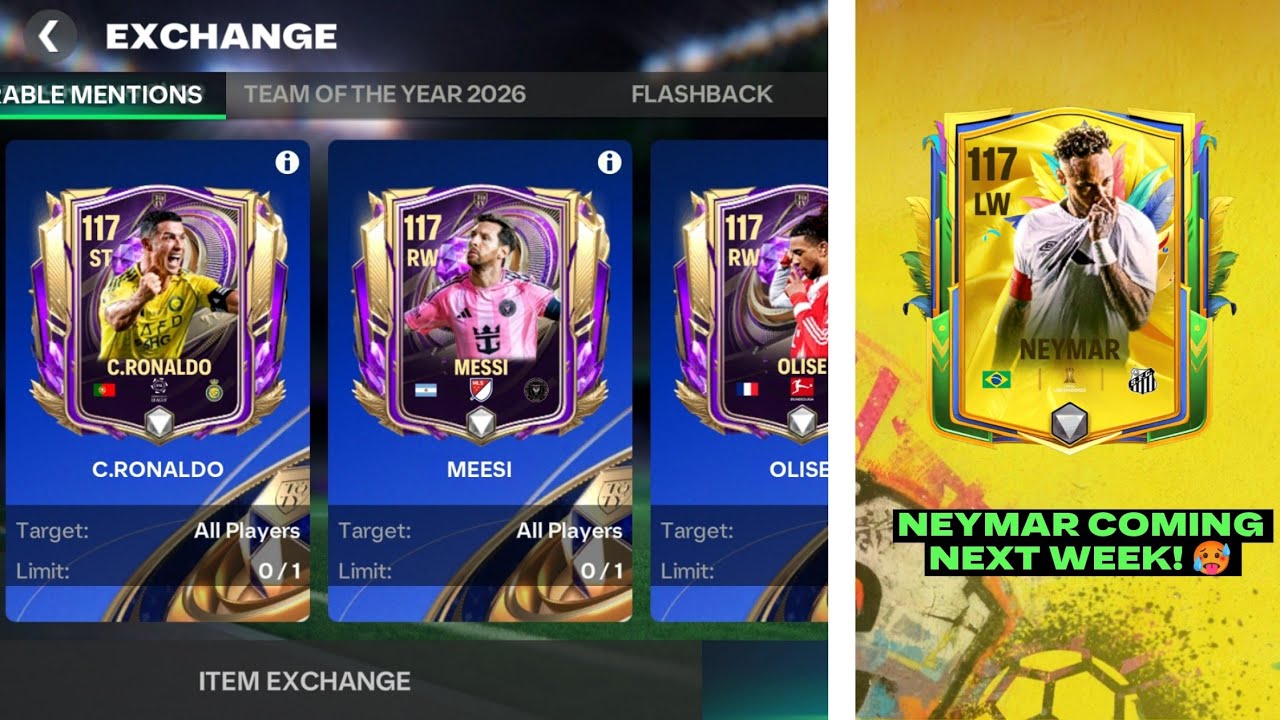 TOTY HONOURABLE MENTIONS EXCHANGED LE*KED 👀😨 DON'T EXCHANGE YOUR 115 TODAY❌ NEYMAR COMING NEXT WEEK🔥