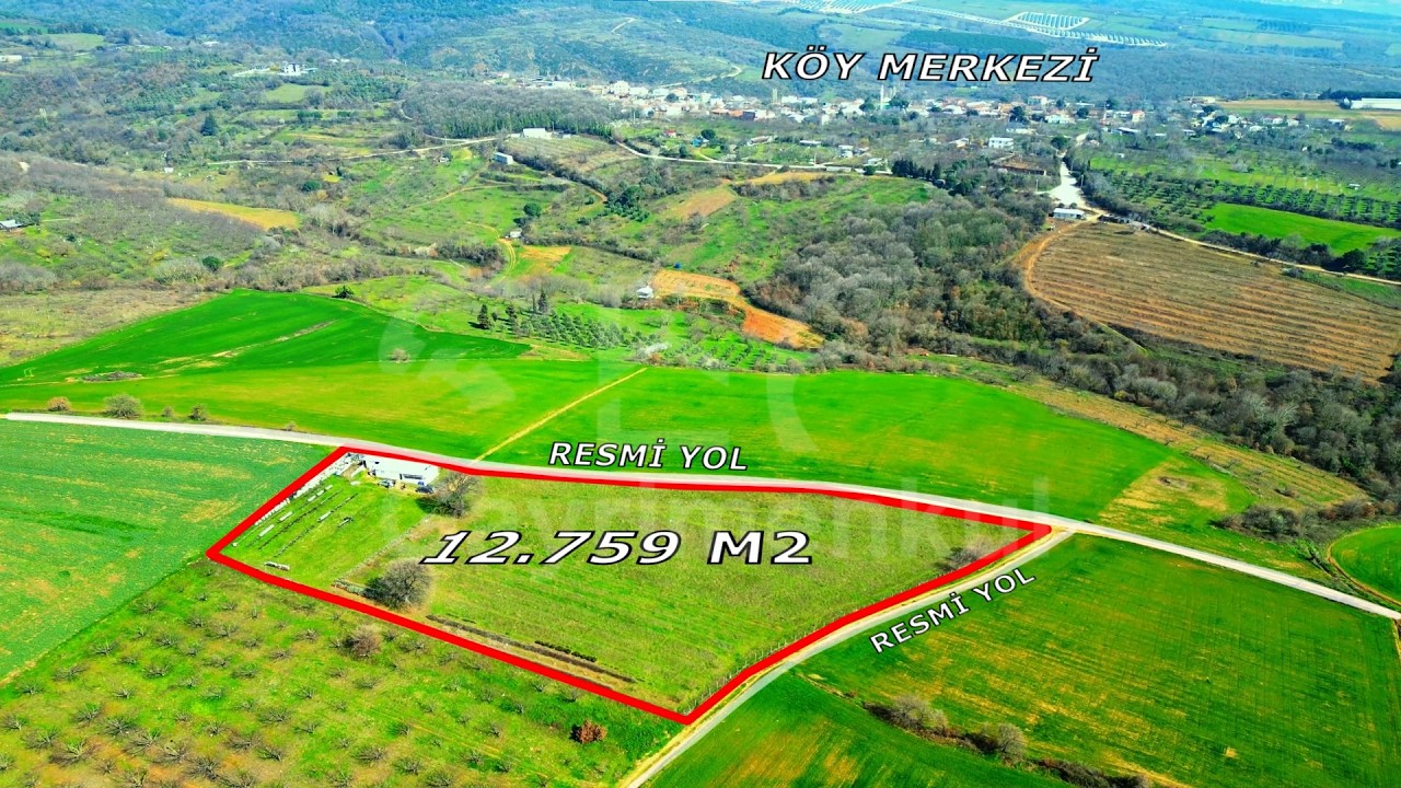 🌿 12.759 M2 RESMİ YOLA CEPHE DÜMDÜZ ÇİFTLİK ARAZİSİ | BANDIRMA ÇAKIL