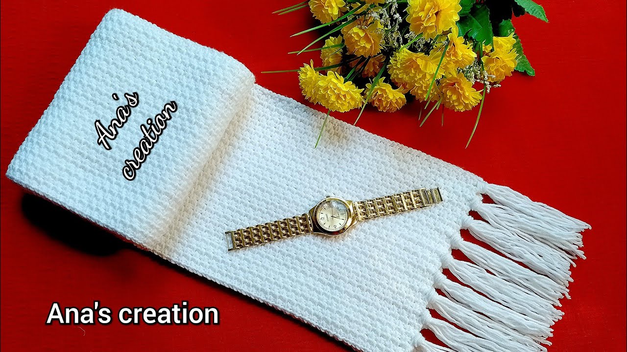 How to very Easy & Fast Crochet Scarf for Beginners!!One Row Repeat😍সহজ নিয়মে কুশিকাটার মাফলার তৈরি🥰