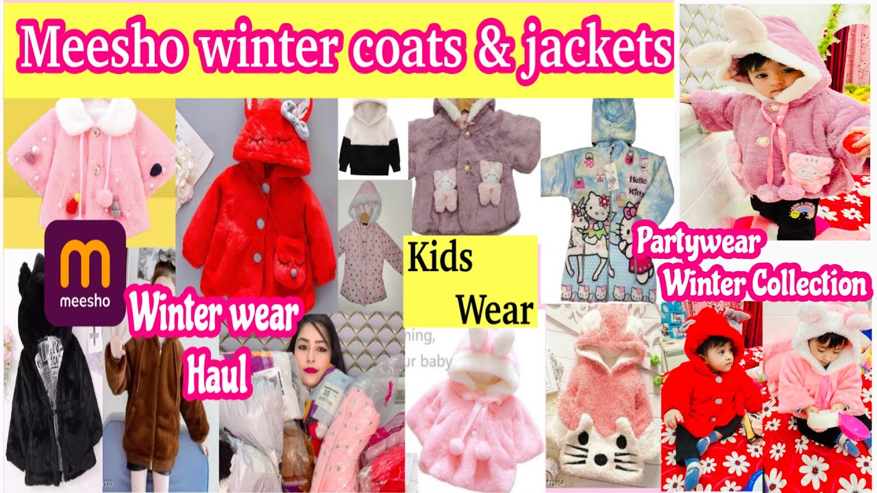 Meesho trendy & comfy winter wear for kids cape coats,Jackets and hoodies 