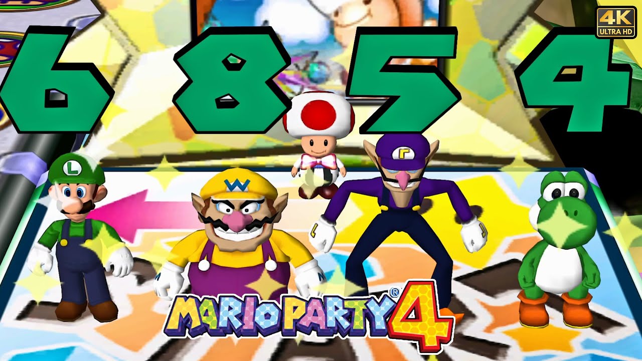 Mario Party 4 - Luigi vs Wario vs Waluigi vs Yoshi - Toad's Midway Madness