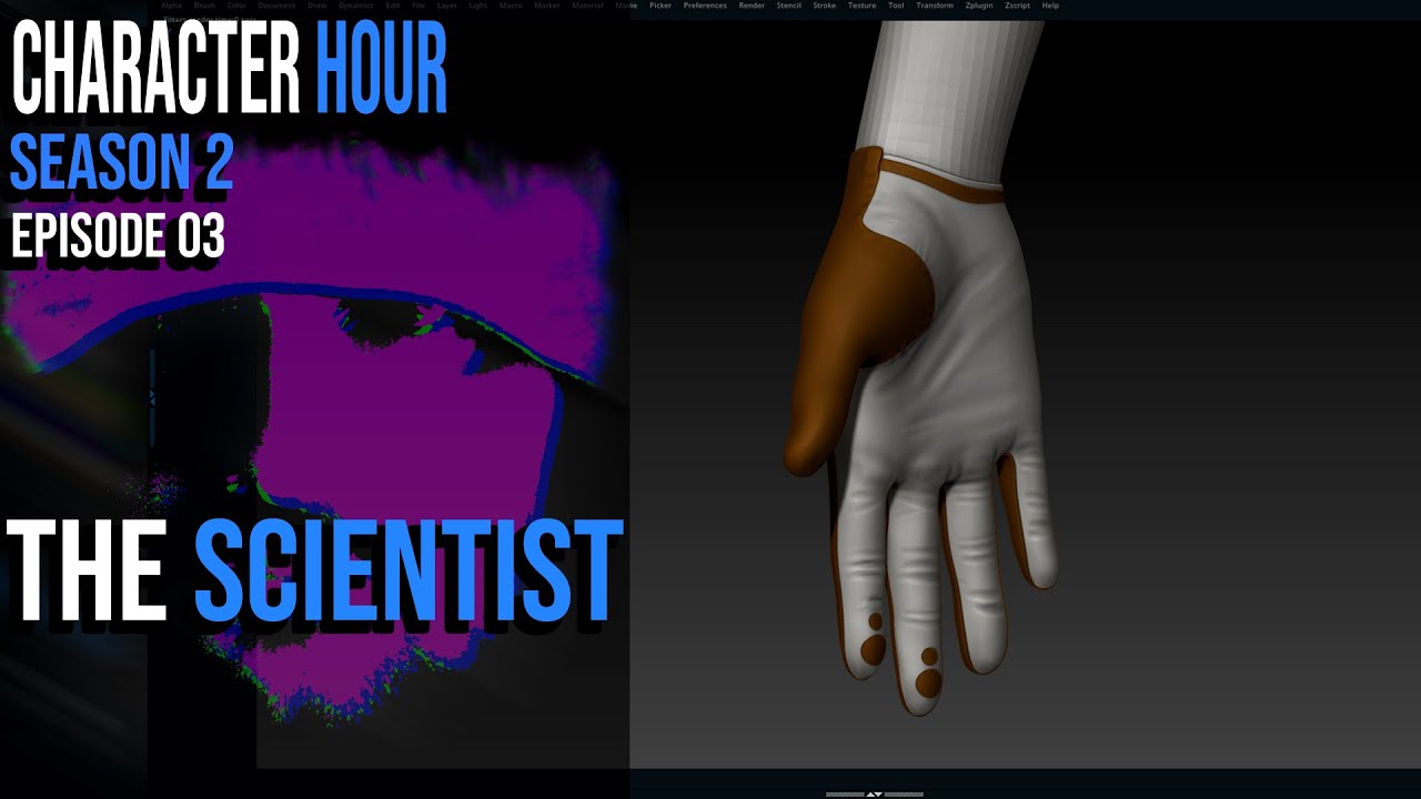 Creating a Sfi-fi Gloves in Zbrush | Character Hour S02: Episode 03
