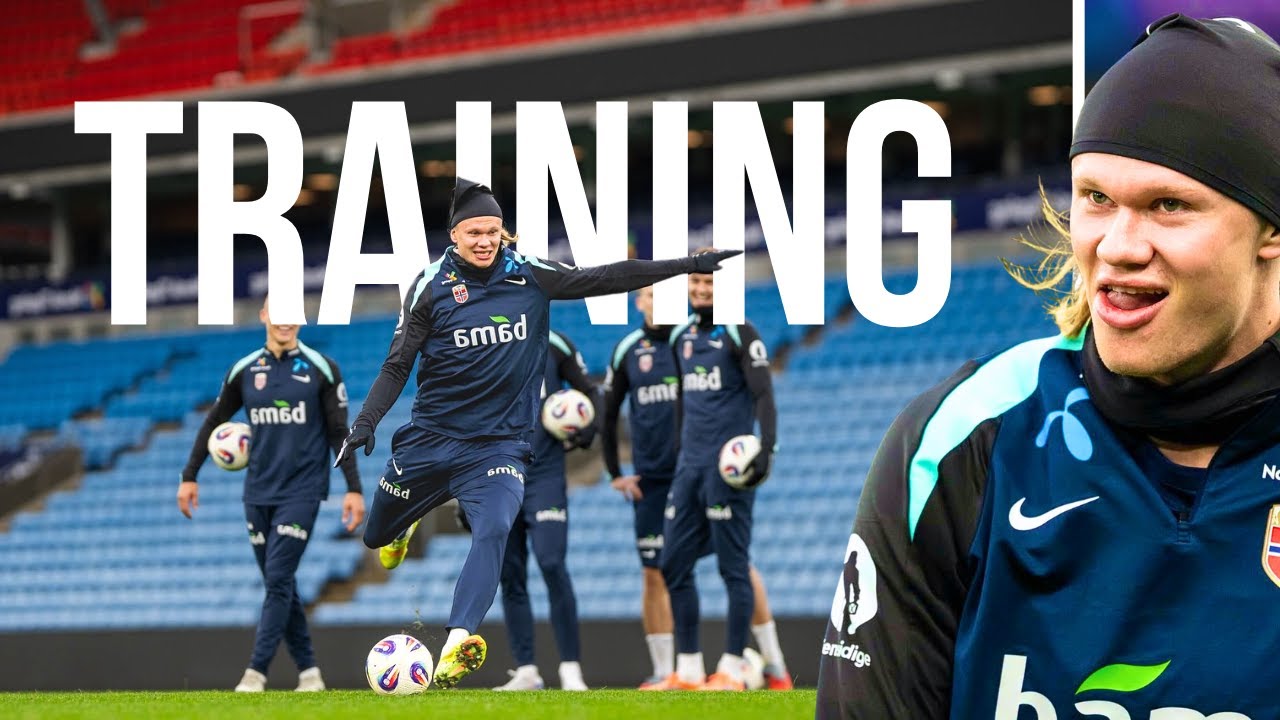 Watch Erling Haaland Training Session with Norway National Team 🔥🇳🇴