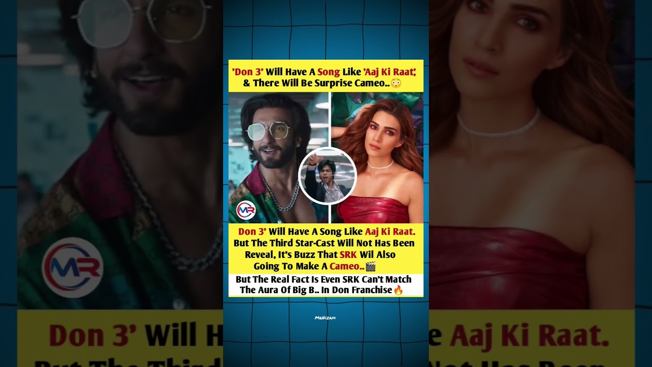 Don 3 Mein ‘Aaj Ki Raat’ Jaisa Song? 🤯 SRK Cameo Ka Buzz! 