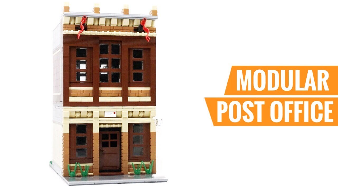 LEGO Modular-Compatible POST OFFICE MOC Walk-Through!
