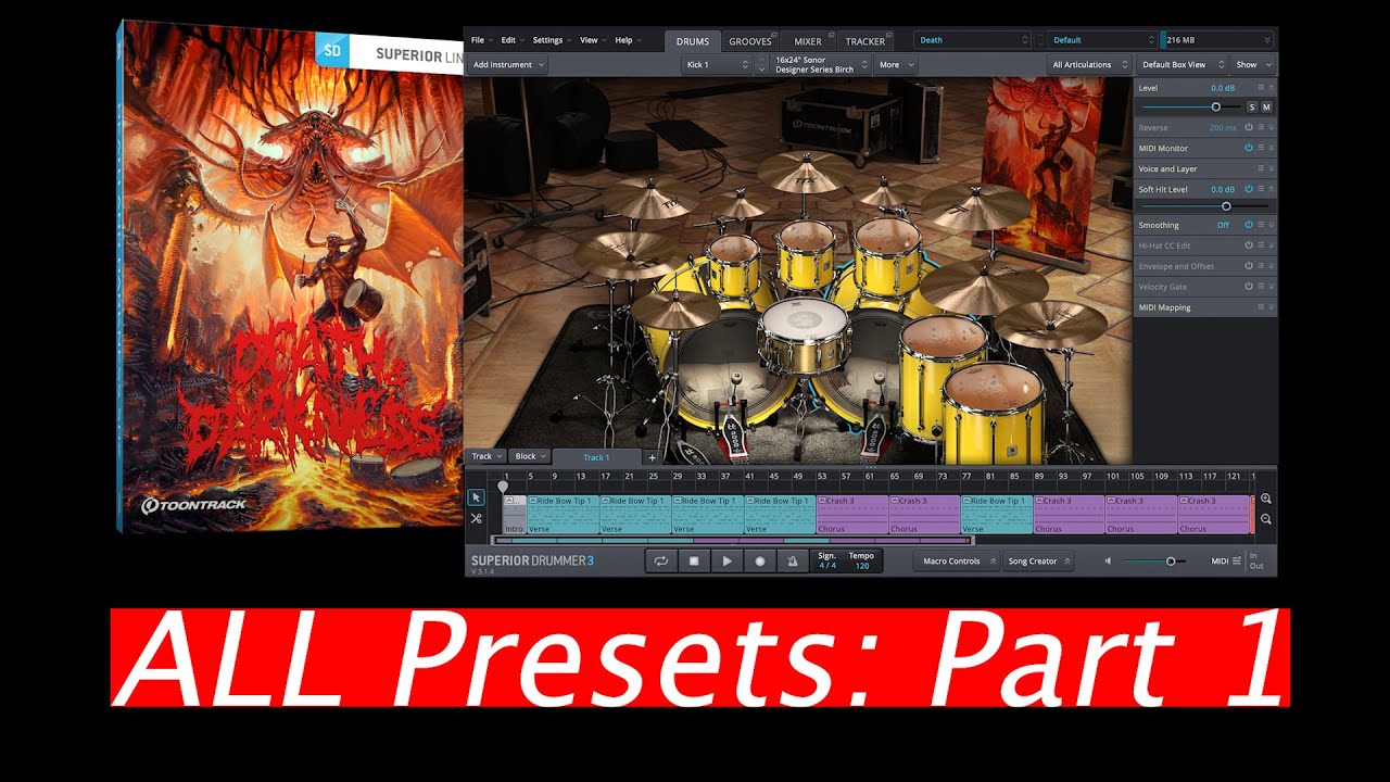 Toontrack Death & Darkness SDX: ALL Presets (Part 1, 